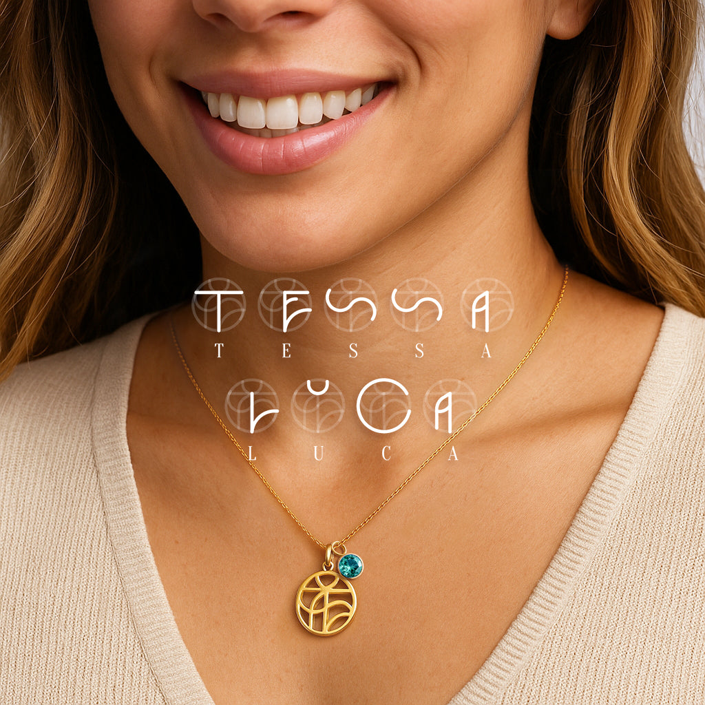 Personlig monogramhalskæde med navn eller navne