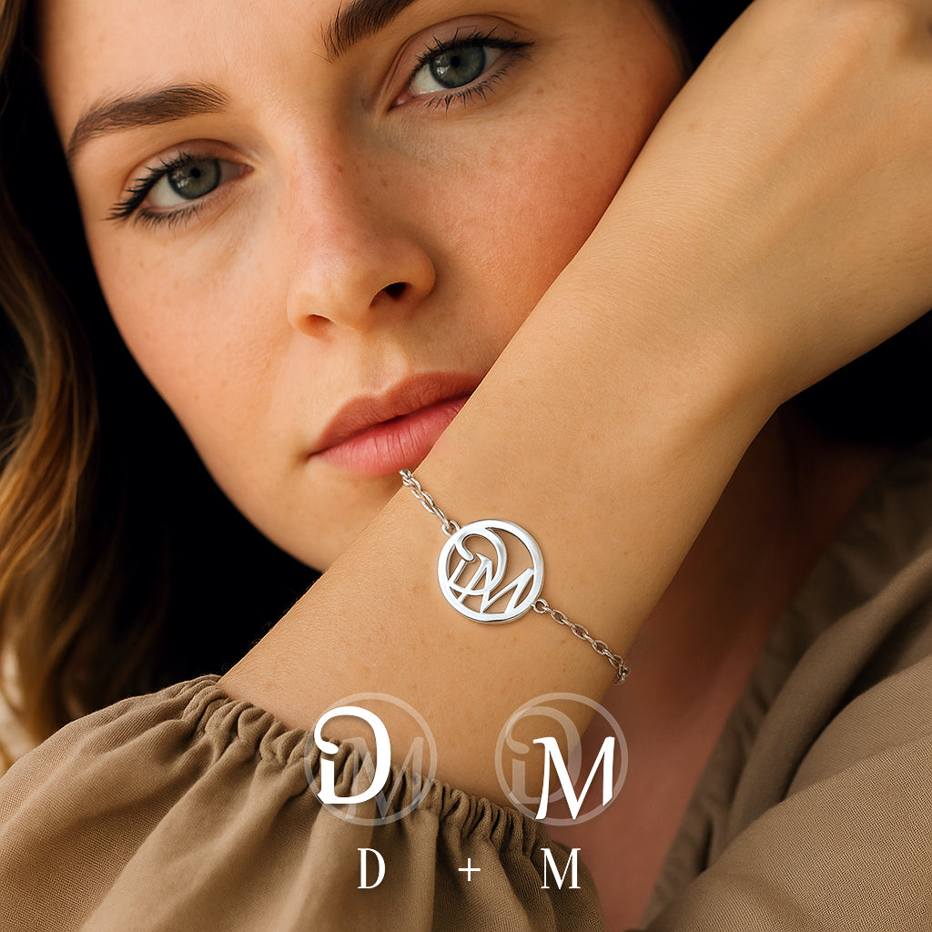 Monogramarmband med initialer