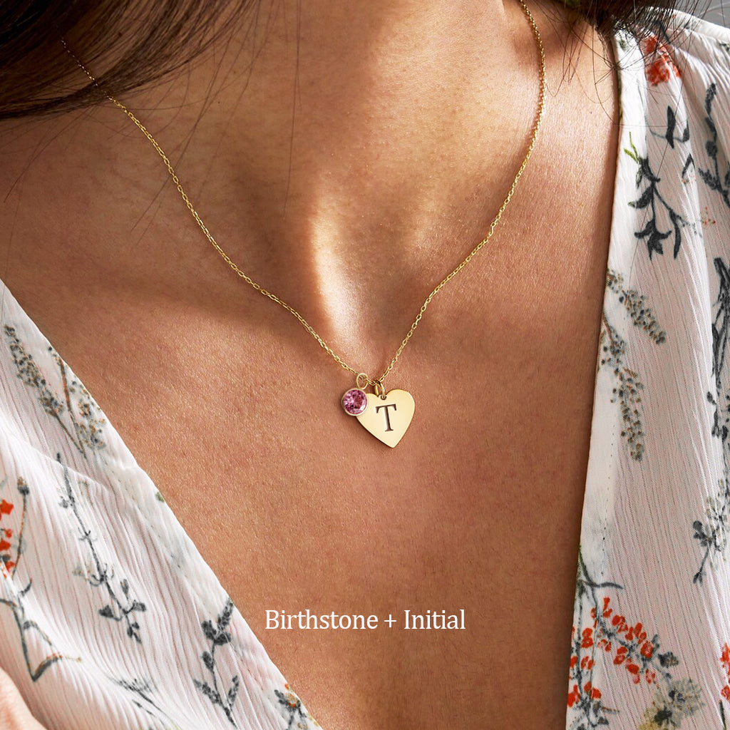 Skivhalsband med tryck Hjärta