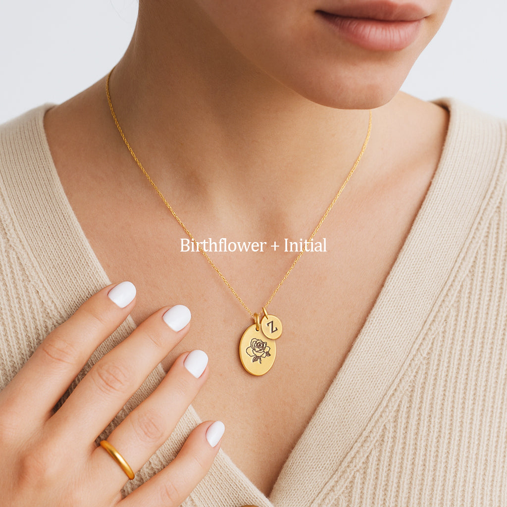 Skivkedja med tryck Oval