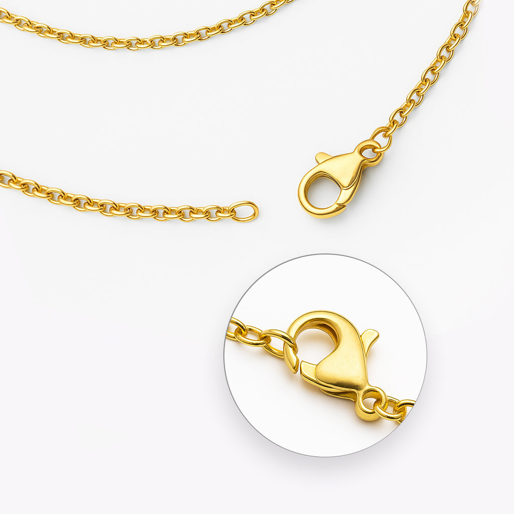 Skivkedja med tryck Oval