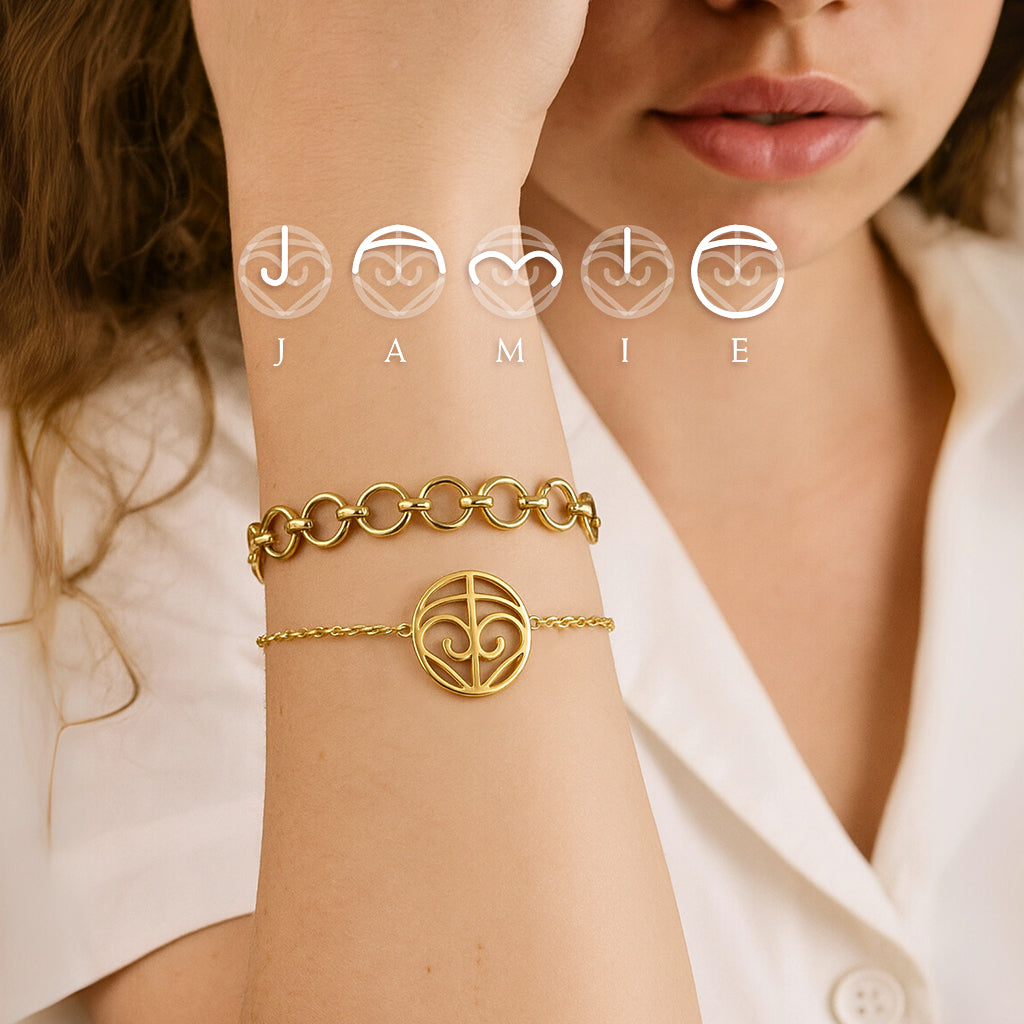 Monogramarmband med tryck och namn/namn