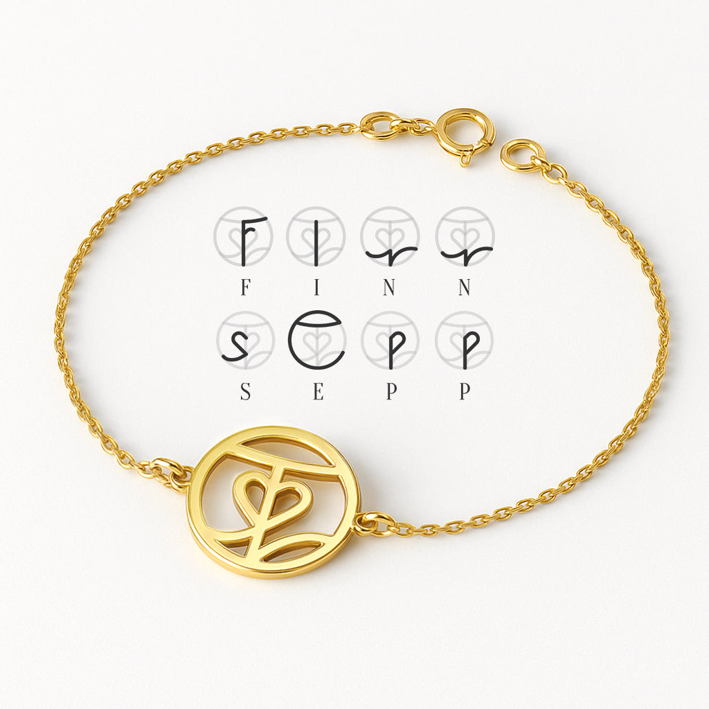 Custom Monogram Armband met Naam/Namen