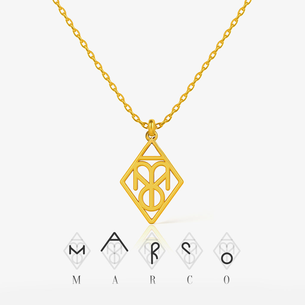 Custom Diamant Monogram Ketting met Naam/Namen