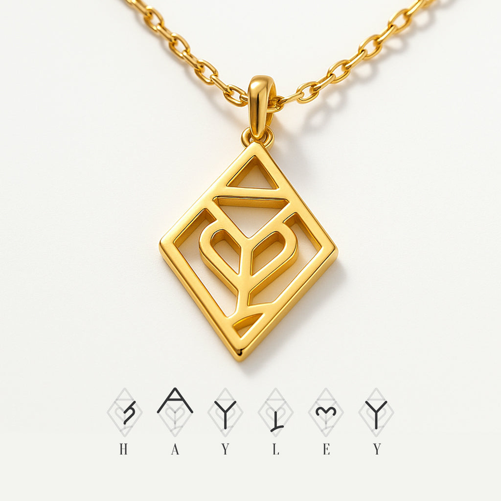 Custom Diamant Monogram Ketting met Naam/Namen