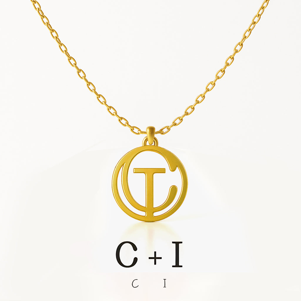 Custom Initialen Monogram Ketting