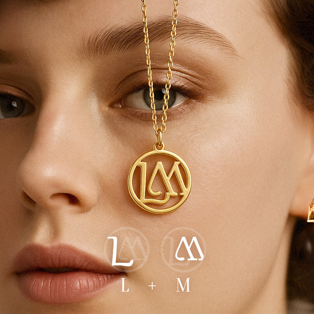 Custom Initialen Monogram Ketting