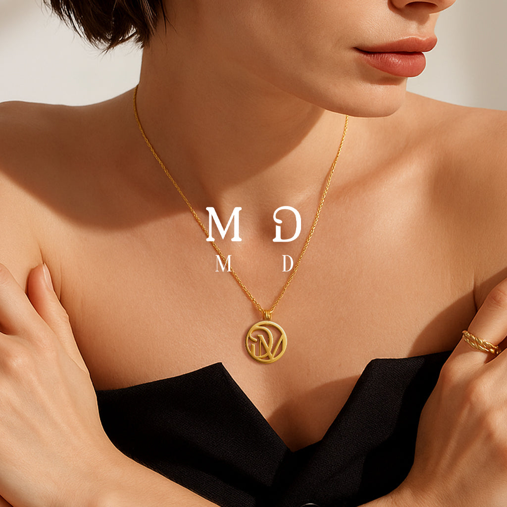 Custom Initialen Monogram Ketting