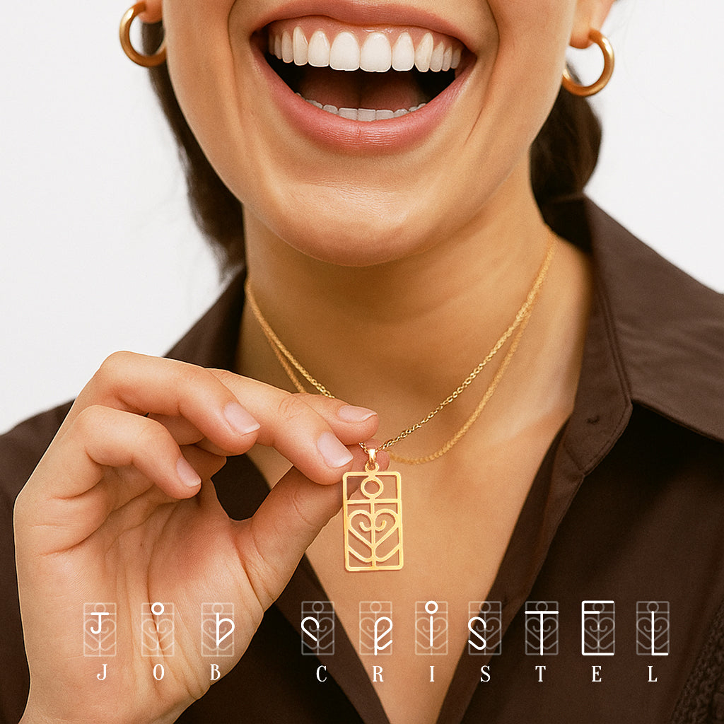 Anpassat rektangelmonogramhalsband med namn/namn