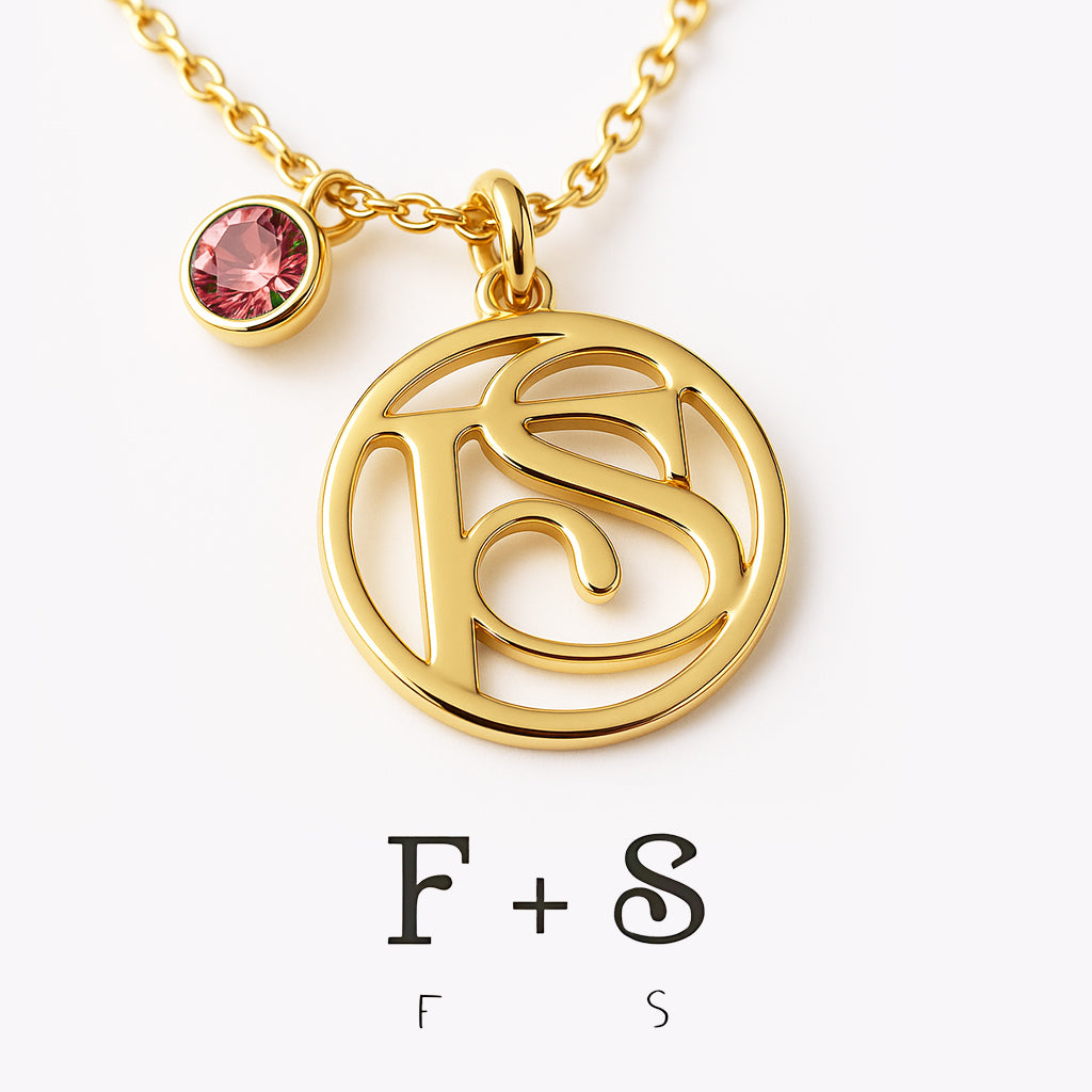 Custom Initialen Monogram Ketting