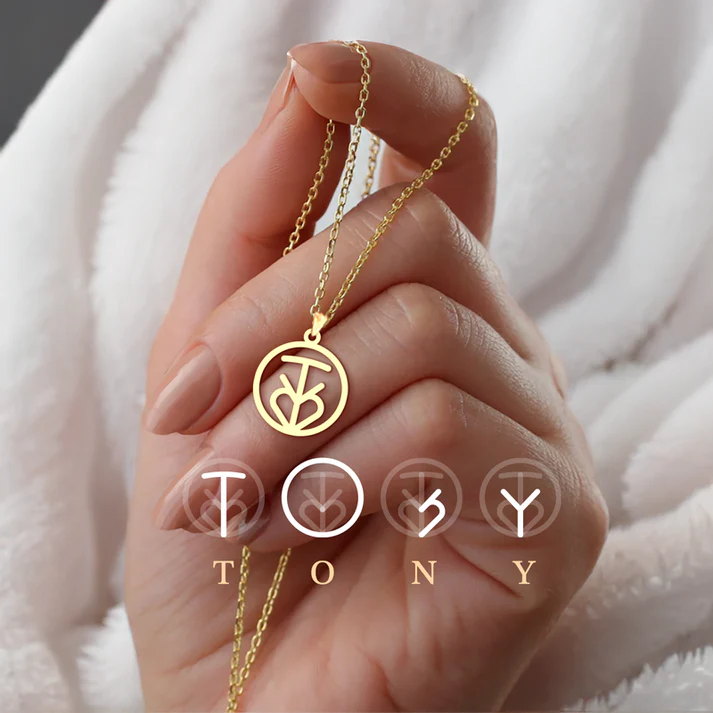 Monogramhalsband med namn eller namn med tryck