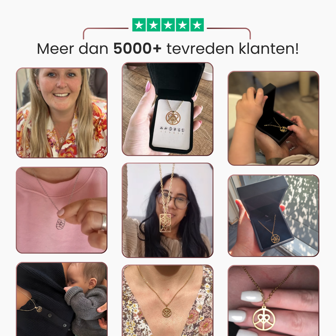 Custom Monogram Ketting met Naam of Namen