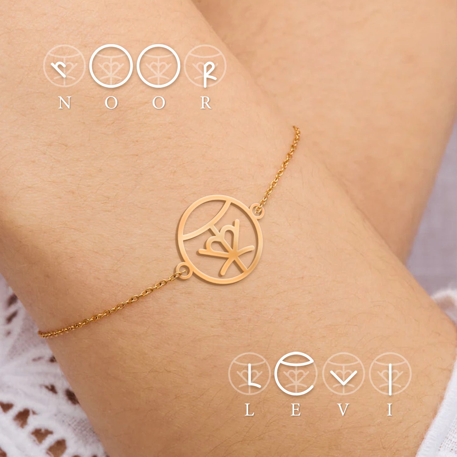 Custom Monogram Armband met Naam/Namen