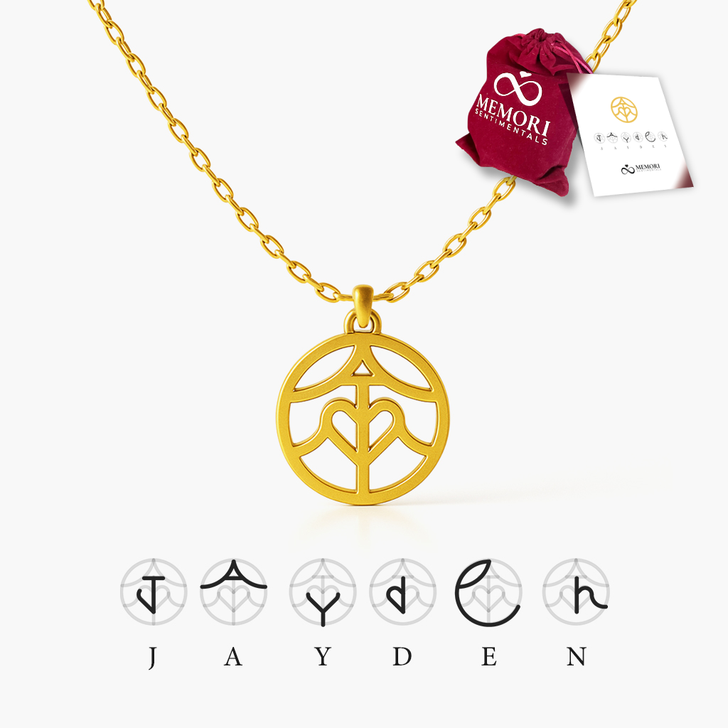 Custom Monogram Ketting met Naam of Namen
