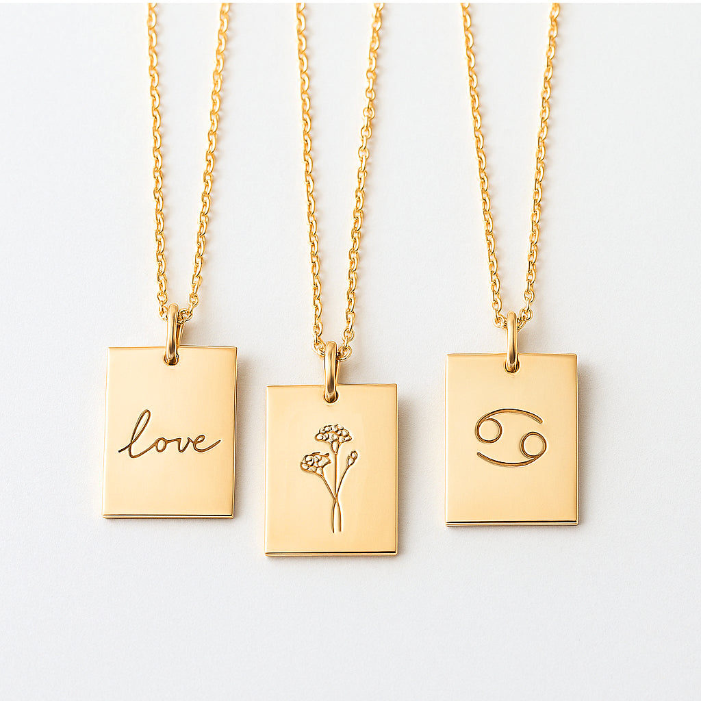Custom Disc Ketting Rechthoek