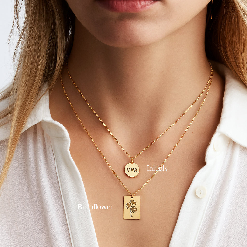 Custom Disc Ketting Rechthoek