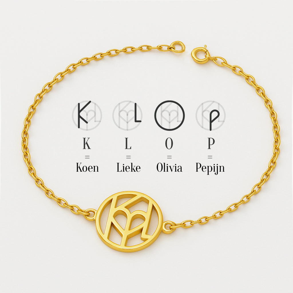 Custom Monogram Armband met Familie Initialen