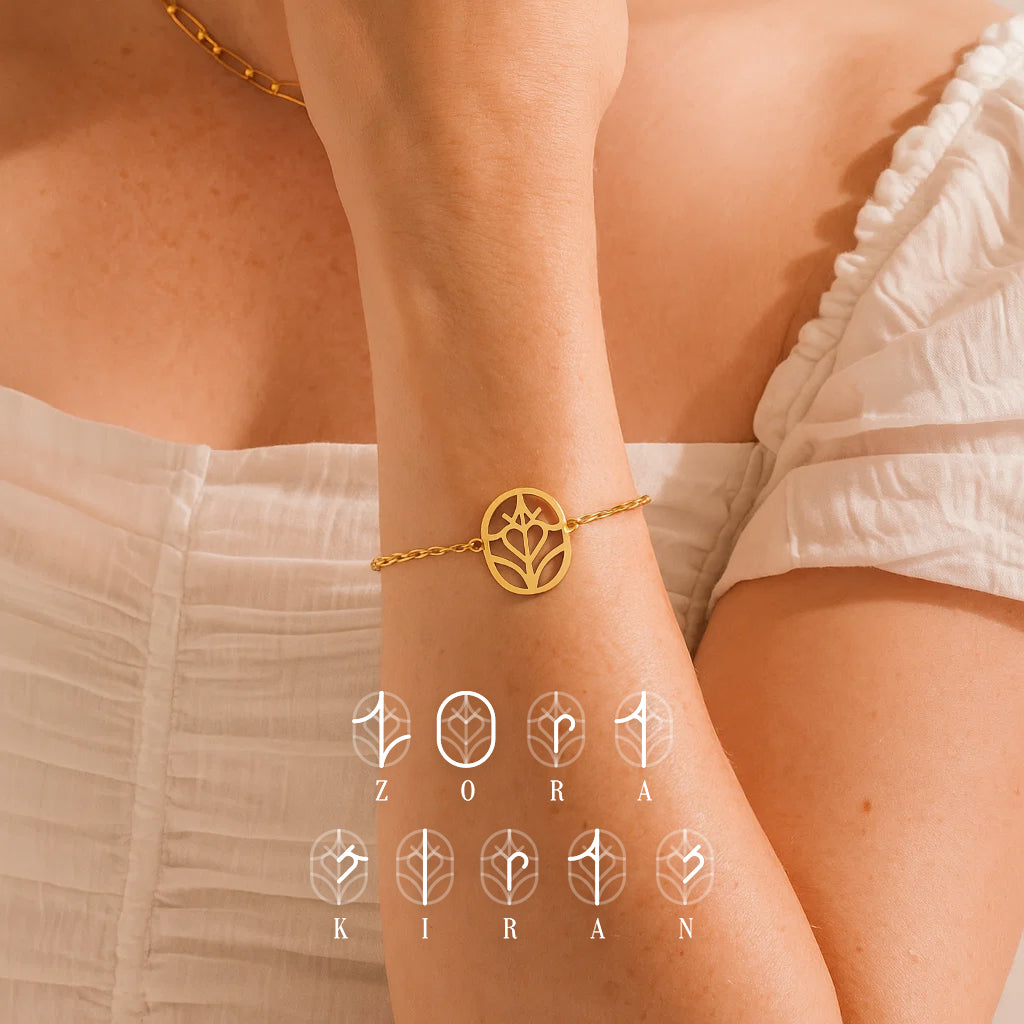 Custom Ovaal Monogram Armband met Naam/Namen