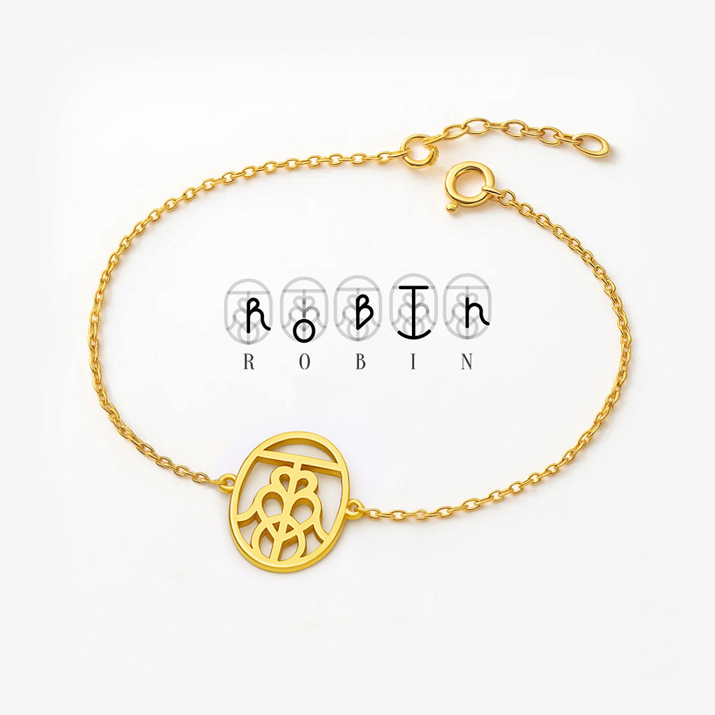 Custom Ovaal Monogram Armband met Naam/Namen