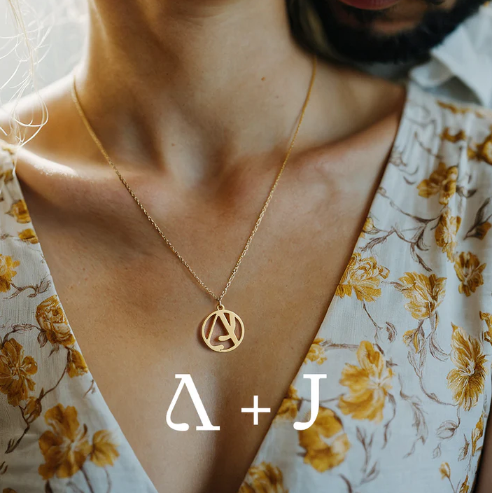 Custom Initialen Monogram Ketting