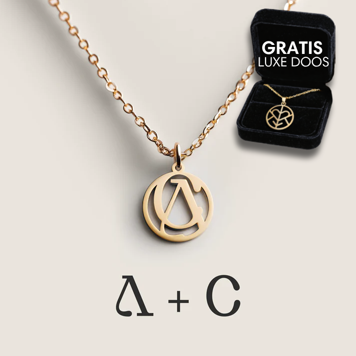 Custom Initialen Monogram Ketting